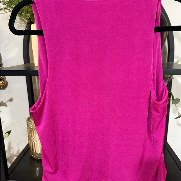 plus size Naked Wardrobe Pink Ruched Sleeveless Tank Top size 1x - Picture 4 of 6